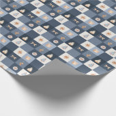 Christmas Checkered Pattern ラッピングペーパー (角)