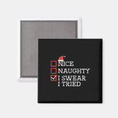 Christmas Checklist Nice I Try いけな Menクリスマス マグネット (正面/裏面)