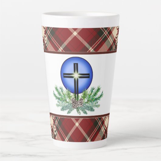 Christmas Cheer Cross  カフェラテマグ (正面)