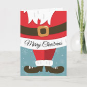 Christmas Cheer Cute Santa Suit  カード (正面)