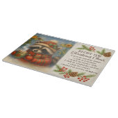 Christmas Cheer Raccoon Cutting Board カッティングボード (角)