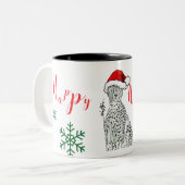 Christmas Cheetah Mug Cup ツートーンマグカップ (正面左)