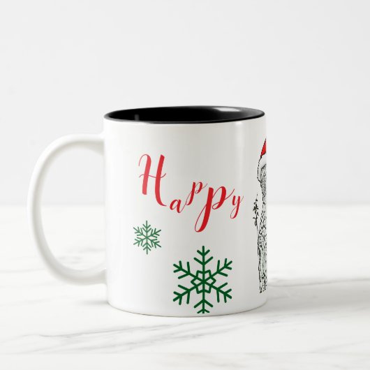 Christmas Cheetah Mug Cup ツートーンマグカップ (左)