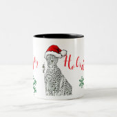 Christmas Cheetah Mug Cup ツートーンマグカップ (中央)