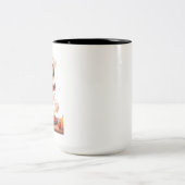 Christmas Chef Girl Mug for Holiday Cooking Fun ツートーンマグカップ (中央)