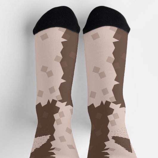 Christmas Chess Cookies Pattern ソックス (上部)