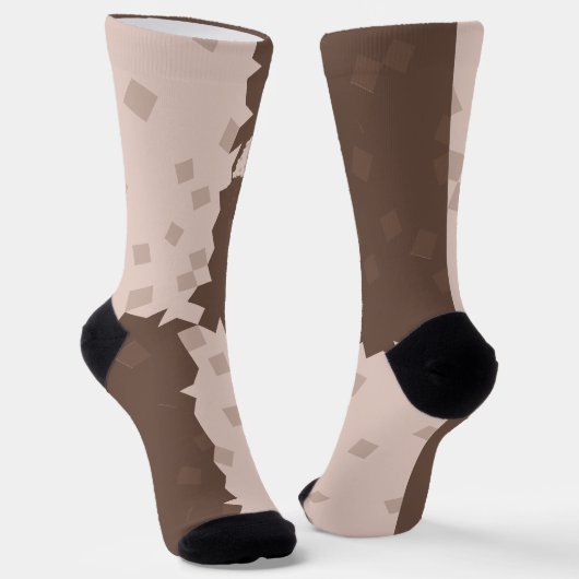 Christmas Chess Cookies Pattern ソックス (傾斜あり)