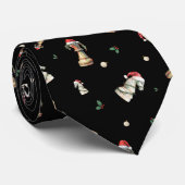 Christmas Chess Tie – Elegant Chess pattern ネクタイ (ロール)