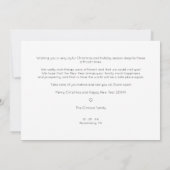 Christmas Chic Simple Typography Photo Family (裏面)