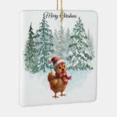 Christmas Chicken Ornament セラミックオーナメント (右)