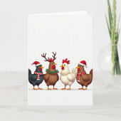 Christmas Chickens Card カード (正面)