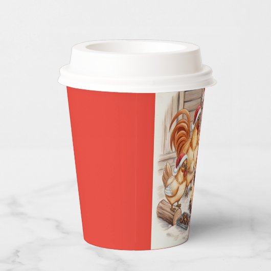 Christmas Chickens Roasting Chestnuts, Cups 紙コップ (右)