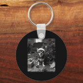 Christmas Chihuahua Caught On Camera  キーホルダー (正面)