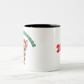 Christmas Chihuahua Mug: Merry Woofmas ツートーンマグカップ (中央)