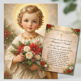 Christmas Child Jesus Catholic Funeral Memorial  名刺