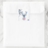 Christmas Chinoiserie Deer スクエアシール (バッグ)