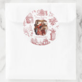 Christmas Chinoiserie Photo ラウンドシール (バッグ)