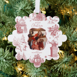 Christmas Chinoiserie Photo Tree Ornament オーナメントカード