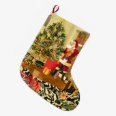Christmas Chippendale ラージクリスマスストッキング (正面 (吊り時))