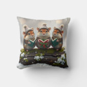 Christmas Choir "oh mice!" nature クッション (正面)