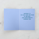 CHRISTMAS CHRISTIAN BIBLE TEXT BLESSINGS STAR CARD シーズンカード (内部)