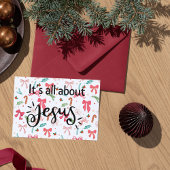 Christmas Christian Card: It's all about Jesus ノートカード