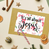 Christmas Christian Card: It's all about Jesus ノートカード