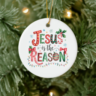 Christmas Christian Personalized Holiday セラミックオーナメント