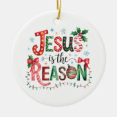 Christmas Christian Personalized Holiday セラミックオーナメント (正面)