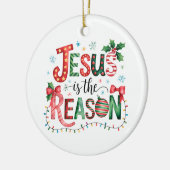 Christmas Christian Personalized Holiday セラミックオーナメント (左)