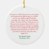 Christmas Christian Personalized Holiday セラミックオーナメント (裏面)