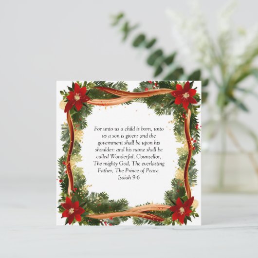 Christmas Christian Personalized Holiday Card (スタンド正面)