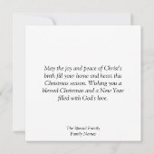 Christmas Christian Personalized Holiday Card (裏面)