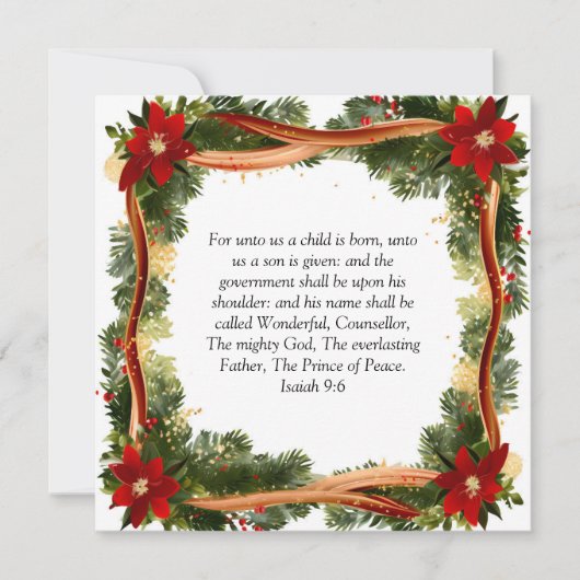 Christmas Christian Personalized Holiday Card (正面)