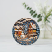 Christmas Christian Personalized Holiday Card Blue (スタンド正面)