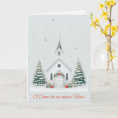 Christmas Church Christmas Card カード (黄色い花)