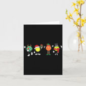 Christmas Ckleball Player Xmas Santa Reindeer Elf  カード (黄色い花)