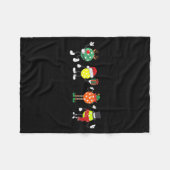 Christmas Ckleball Player Xmas Santa Reindeer Elf  フリースブランケット (正面(横))