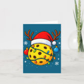 Christmas Ckleball Santa Hat Lights Srts Xmas Paja カード (正面)