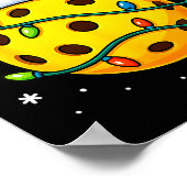 Christmas Ckleball Santa Hat Lights Srts Xmas Paja ポスター (角)