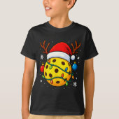 Christmas Ckleball Santa Hat Lights Srts Xmas Paja Tシャツ (正面)