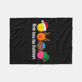 Christmas Ckleball Santa Reindeer Elf Ugly Xmas Sw フリースブランケット (正面(横))