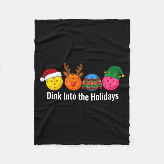 Christmas Ckleball Santa Reindeer Elf Ugly Xmas Sw フリースブランケット (正面)