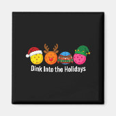 Christmas Ckleball Santa Reindeer Elf Ugly Xmas Sw マグネット (正面)