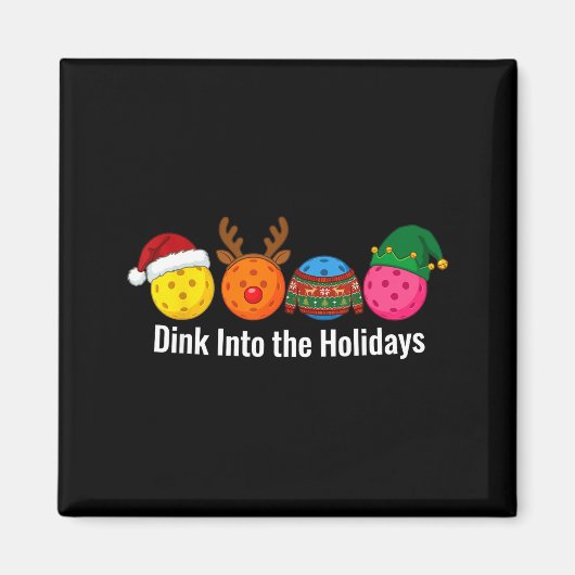 Christmas Ckleball Santa Reindeer Elf Ugly Xmas Sw マグネット (正面)