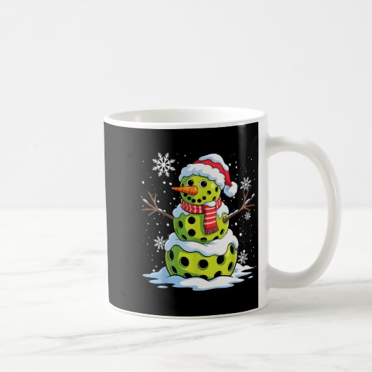 Christmas Ckleball Snowman Christmas Women Men Kid コーヒーマグカップ (右)