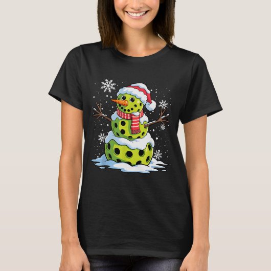 Christmas Ckleball Snowman Christmas Women Men Kid Tシャツ (正面)