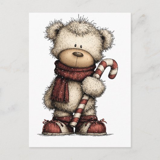 Christmas Clipart Collection | Teddy Bear シーズンポストカード (正面)