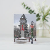 Christmas Clock Waterbury （コネチカット） シーズンポストカード (スタンド正面)