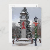 Christmas Clock Waterbury （コネチカット） シーズンポストカード (正面/裏面)